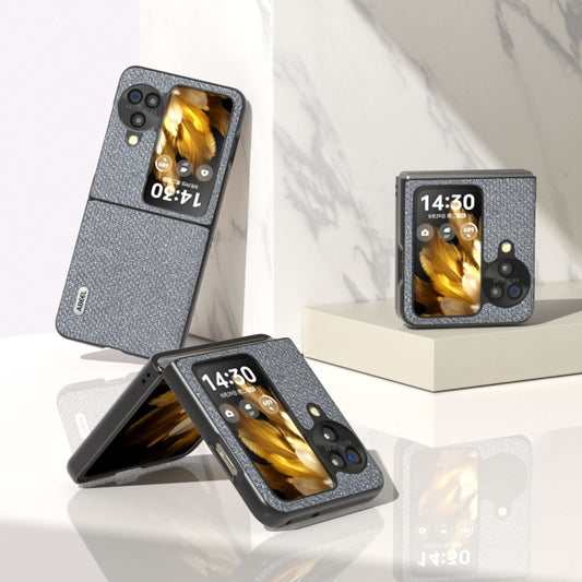 For OPPO Find N3 Flip ABEEL Diamond Black Edge Phone Case(Jewel Black) by buy2fix