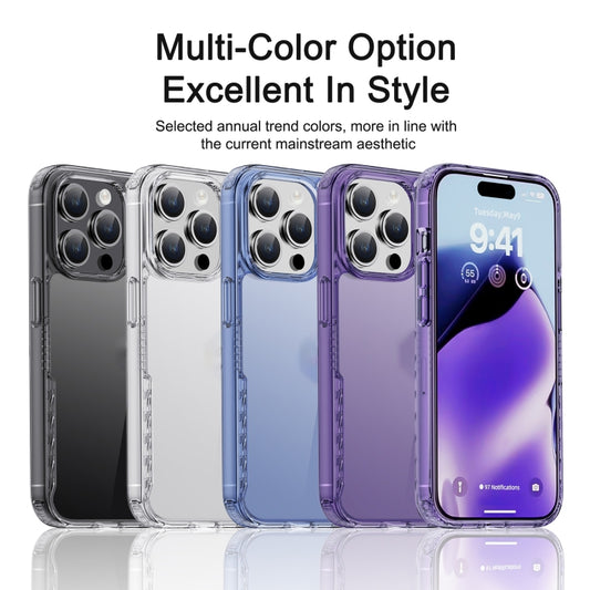 For iPhone 15 Pro iPAKY YG Series Transparent PC+TPU Phone Case(Transparent Purple) - iPhone 15 Pro Cases by iPAKY | Online Shopping UK | buy2fix