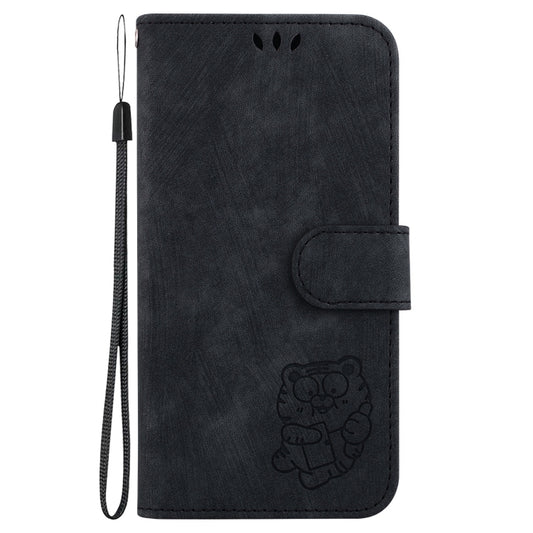 For OnePlus 11 Little Tiger Embossed Leather Phone Case(Black) by buy2fix