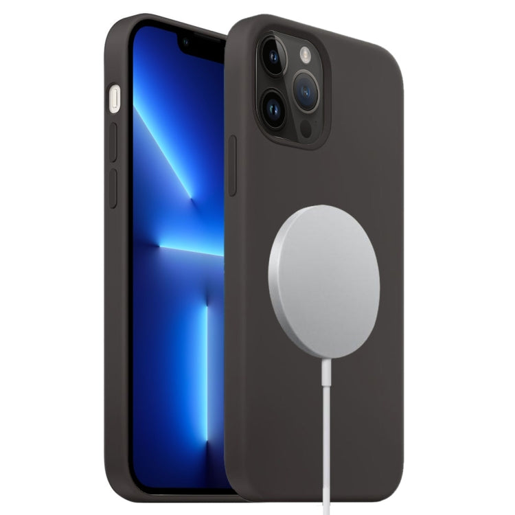 For iPhone 13 Pro Liquid Silicone Full Coverage MagSafe Phone Case(Black) - iPhone 13 Pro Cases by buy2fix | Online Shopping UK | buy2fix