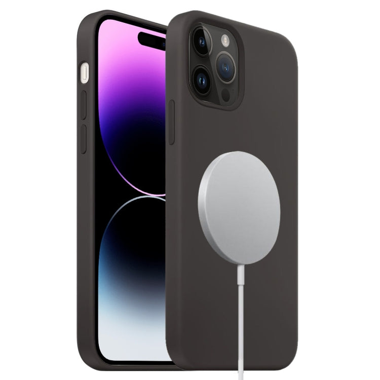 For iPhone 15 Pro Liquid Silicone Full Coverage MagSafe Phone Case(Black) - iPhone 15 Pro Cases by buy2fix | Online Shopping UK | buy2fix