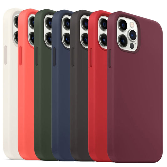 For iPhone 13 mini Liquid Silicone Full Coverage MagSafe Phone Case(Wine Red) by buy2fix