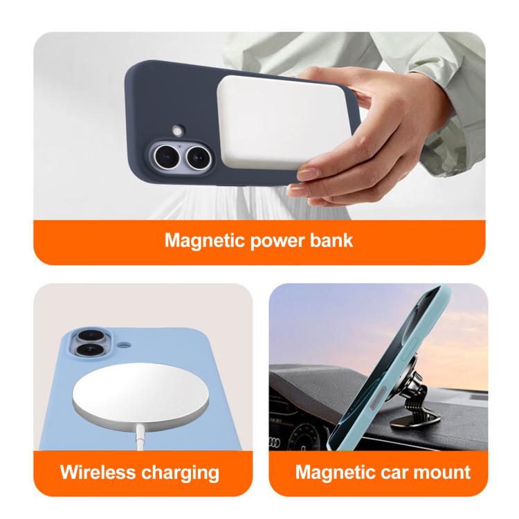 For iPhone 14 Liquid Silicone Full Coverage MagSafe Phone Case(Navy Blue) - iPhone 14 Cases by buy2fix | Online Shopping UK | buy2fix