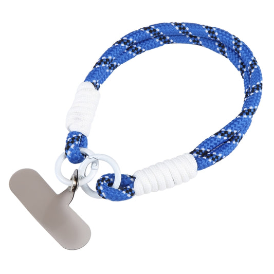 Dopamine Color Double Buckle Twist Rope Short Lanyard(Blue Black White) - Lanyards & Wrist Straps by buy2fix | Online Shopping UK | buy2fix