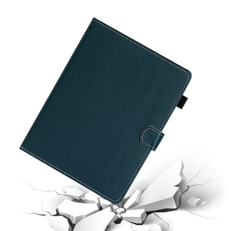 For 7 inch Universal Solid Color Horizontal Flip Leather Case with Card Slots & Holder & Pen Slot(Dark Green) - 7 inch by buy2fix | Online Shopping UK | buy2fix