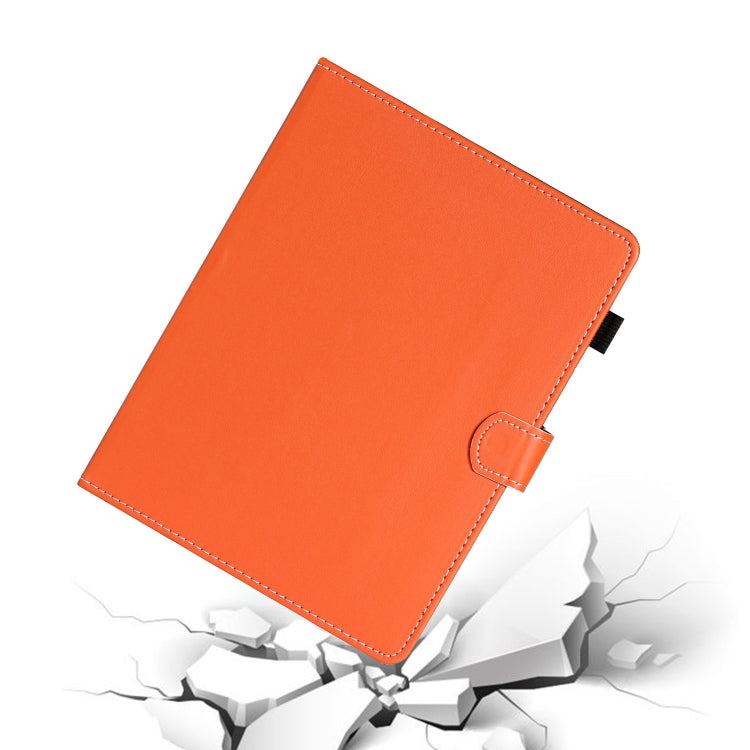For 8 inch Universal Solid Color Horizontal Flip Leather Case with Card Slots & Holder & Pen Slot(Orange) - 8 inch by buy2fix | Online Shopping UK | buy2fix