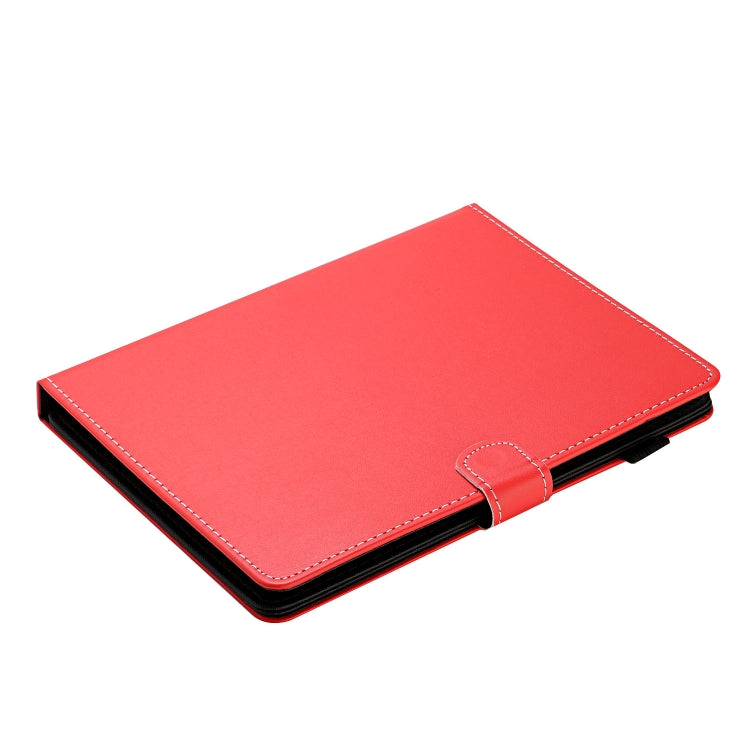 For 8 inch Universal Solid Color Horizontal Flip Leather Case with Card Slots & Holder & Pen Slot(Red) - 8 inch by buy2fix | Online Shopping UK | buy2fix