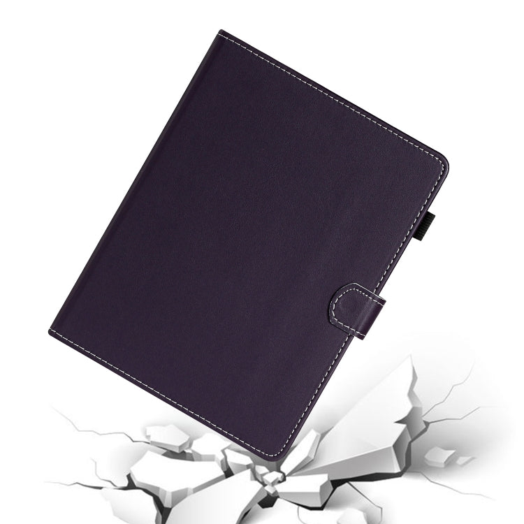 For 8 inch Universal Solid Color Horizontal Flip Leather Case with Card Slots & Holder & Pen Slot(Purple) - 8 inch by buy2fix | Online Shopping UK | buy2fix