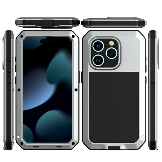 For iPhone 15 Pro Max Shockproof Life Waterproof Dust-proof Metal + Silicone Phone Case(Silver) - iPhone 15 Pro Max Cases by buy2fix | Online Shopping UK | buy2fix