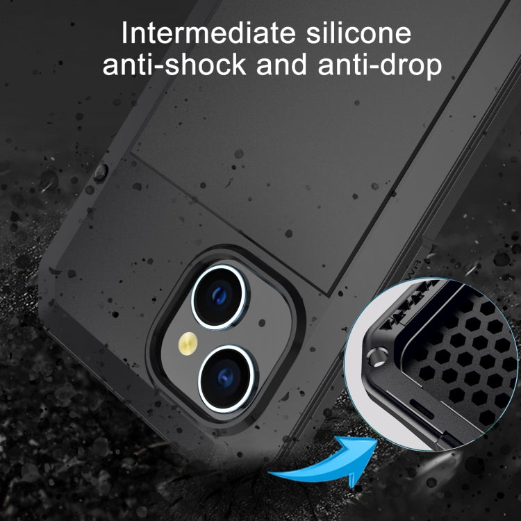 For iPhone 15 Shockproof Life Waterproof Dust-proof Metal + Silicone Phone Case(Black) - iPhone 15 Cases by buy2fix | Online Shopping UK | buy2fix