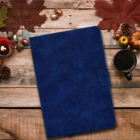 For iPad Pro 11 2025 / 2024 Cowhide Texture Leather Smart Tablet Case(Blue) by buy2fix