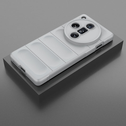 For OPPO Find X7 Ultra 5G Magic Shield TPU + Flannel Phone Case(Grey) by buy2fix