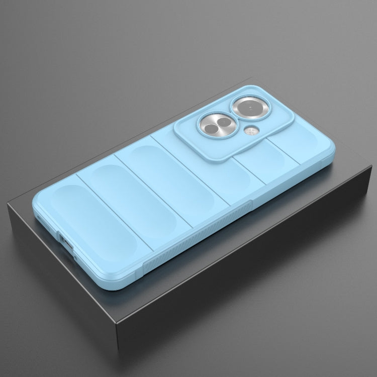 For OPPO Reno11 F 5G Global Magic Shield TPU + Flannel Phone Case(Light Blue) - OPPO Cases by buy2fix | Online Shopping UK | buy2fix