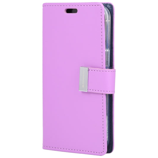 For iPhone 15 Pro Max GOOSPERY RICH DIARY Crazy Horse Texture Leather Phone Case(Purple) by GOOSPERY