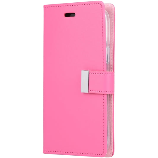For iPhone 15 Plus GOOSPERY RICH DIARY Crazy Horse Texture Leather Phone Case(Rose Red) - iPhone 15 Plus Cases by GOOSPERY | Online Shopping UK | buy2fix