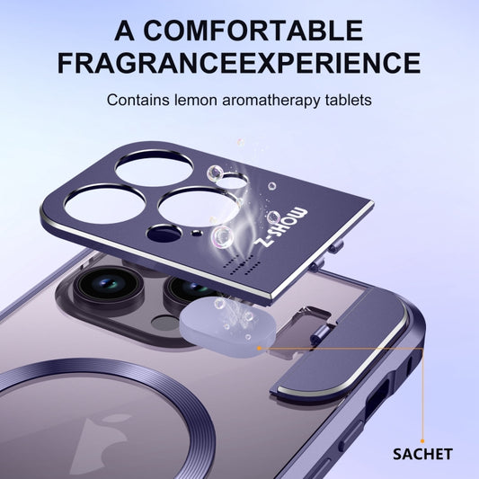 For iPhone 14 Pro Max Aromatherapy Holder Single-sided MagSafe Magnetic Phone Case(Black) by buy2fix