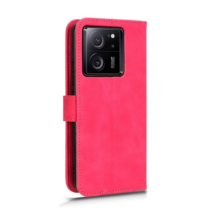 For Xiaomi Redmi K60 Ultra Skin Feel Magnetic Flip Leather Phone Case(Rose Red) - Xiaomi Cases by buy2fix | Online Shopping UK | buy2fix