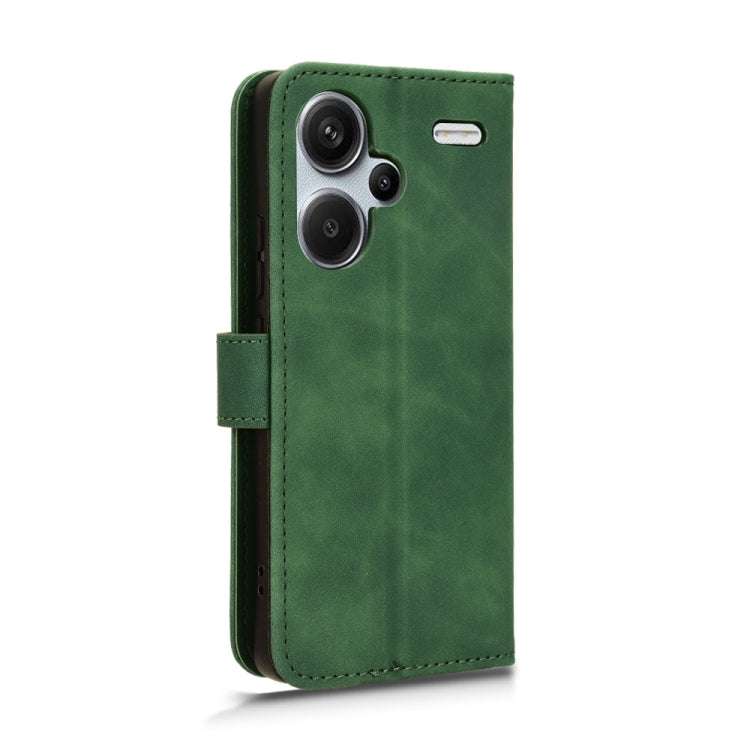For Xiaomi Redmi Note 13 Pro+ 5G Skin Feel Magnetic Flip Leather Phone Case(Green) - Xiaomi Cases by buy2fix | Online Shopping UK | buy2fix
