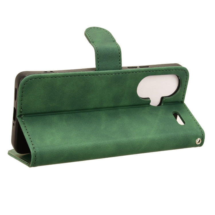 For Xiaomi Redmi Note 13 Pro+ 5G Skin Feel Magnetic Flip Leather Phone Case(Green) - Xiaomi Cases by buy2fix | Online Shopping UK | buy2fix