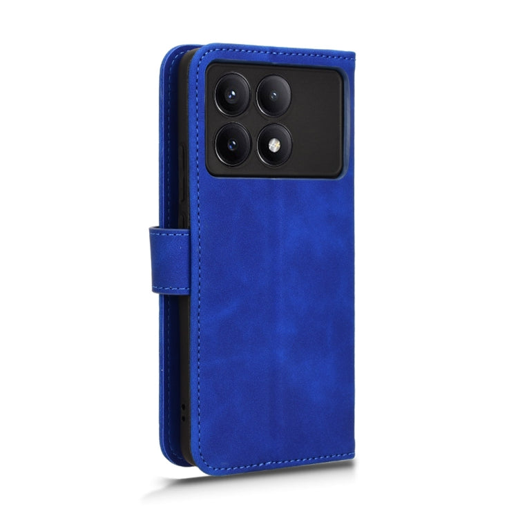 For Xiaomi Redmi K70 / K70 Pro Skin Feel Magnetic Flip Leather Phone Case(Blue) - Xiaomi Cases by buy2fix | Online Shopping UK | buy2fix
