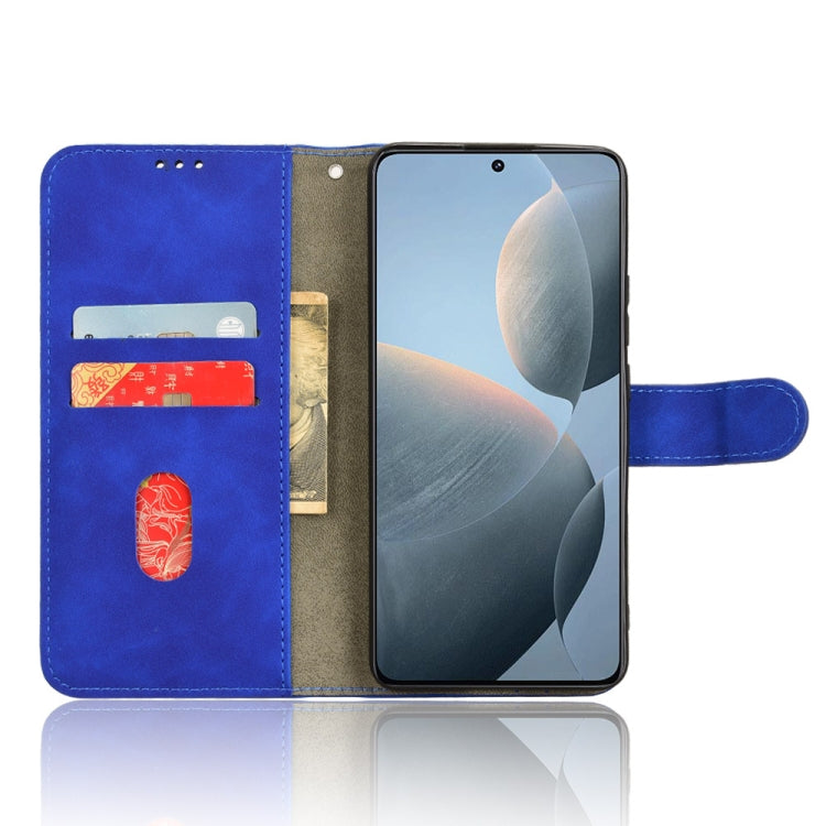 For Xiaomi Redmi K70 / K70 Pro Skin Feel Magnetic Flip Leather Phone Case(Blue) - Xiaomi Cases by buy2fix | Online Shopping UK | buy2fix