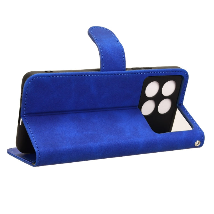 For Xiaomi Redmi K70 / K70 Pro Skin Feel Magnetic Flip Leather Phone Case(Blue) - Xiaomi Cases by buy2fix | Online Shopping UK | buy2fix