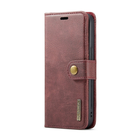 For iPhone 15 Pro DG.MING Crazy Horse Texture Detachable Magnetic Leather Phone Case(Red) by DG.MING