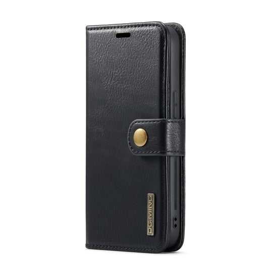 For iPhone 15 Pro DG.MING Crazy Horse Texture Detachable Magnetic Leather Phone Case(Black) by DG.MING