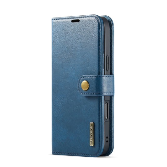 For iPhone 16 Pro Max DG.MING Crazy Horse Texture Detachable Magnetic Leather Phone Case(Blue) by DG.MING