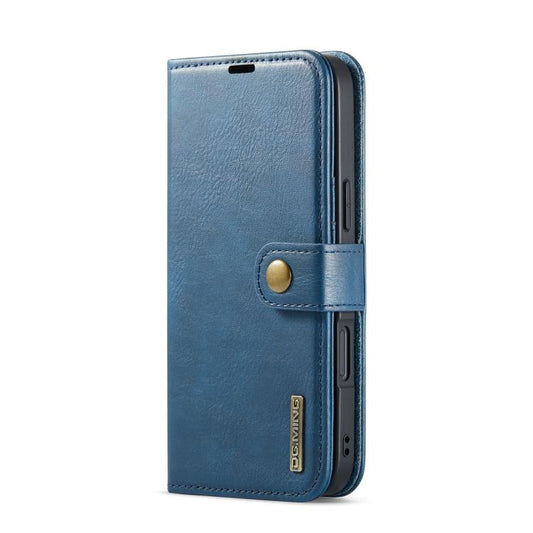 For iPhone 17 DG.MING Crazy Horse Texture Detachable Magnetic Leather Phone Case(Blue) - iPhone 17 Cases by DG.MING | Online Shopping UK | buy2fix