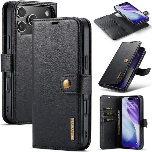 For iPhone 17 Pro Max DG.MING Crazy Horse Texture Detachable Magnetic Leather Phone Case(Black) - iPhone 17 Pro Max Cases by DG.MING | Online Shopping UK | buy2fix