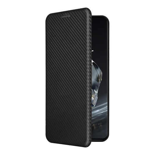 For OnePlus 12 Carbon Fiber Texture Flip Leather Phone Case(Black) by buy2fix