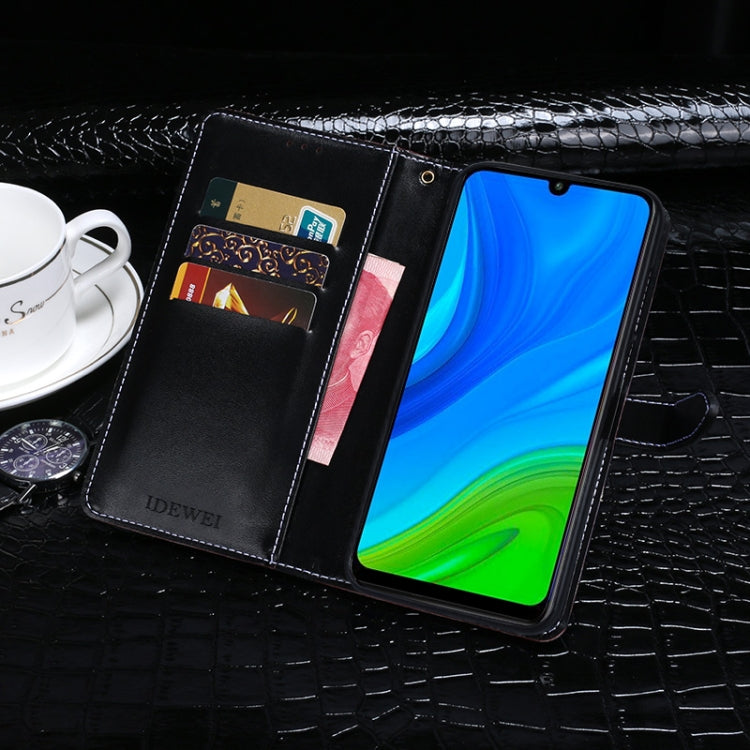For Huawei P Smart 2020 idewei Crocodile Texture Horizontal Flip Leather Case with Holder & Card Slots & Wallet(Black) - Huawei Cases by idewei | Online Shopping UK | buy2fix