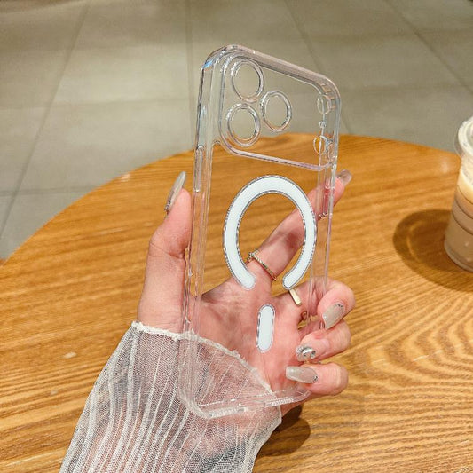 For iPhone 17 Pro Fine Hole MagSafe Magnetic Clear Acrylic TPU Case(Transparent) - iPhone 17 Pro Cases by buy2fix | Online Shopping UK | buy2fix