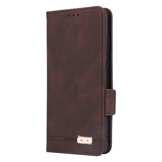 For OnePlus 12 Magnetic Clasp Leather Phone Case(Brown) by buy2fix