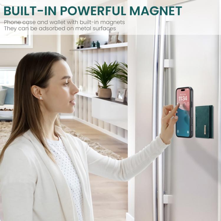 For iPhone 17 DG.MING M2 Series 3-Fold Card Bag Wallet Leather Phone Case(Green) - iPhone 17 Cases by DG.MING | Online Shopping UK | buy2fix