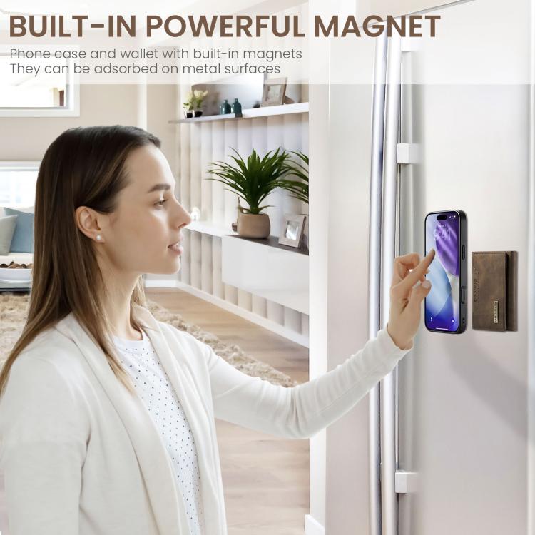 For iPhone 17 Pro DG.MING M2 Series 3-Fold Card Bag Wallet Leather Phone Case(Coffee) - iPhone 17 Pro Cases by DG.MING | Online Shopping UK | buy2fix