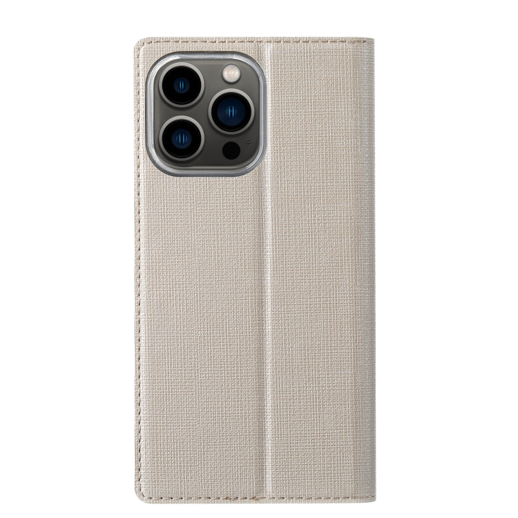 For iPhone 15 Pro ViLi DMX Series Shockproof TPU + PU Leather Magnetic Attraction Horizontal Flip Case(Gold) - iPhone 15 Pro Cases by ViLi | Online Shopping UK | buy2fix