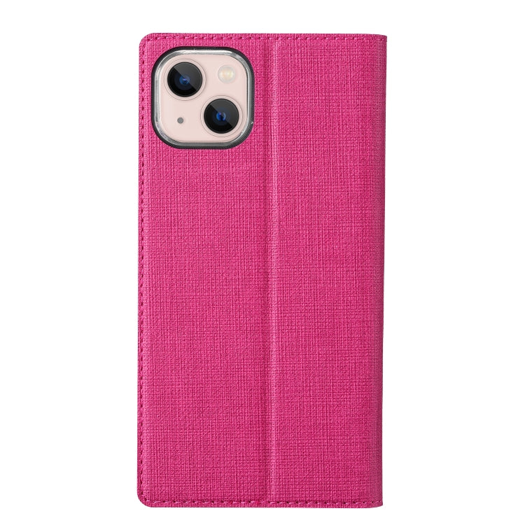 For iPhone 15 ViLi DMX Series Shockproof TPU + PU Leather Magnetic Attraction Horizontal Flip Case(Rose Red) - iPhone 15 Cases by ViLi | Online Shopping UK | buy2fix