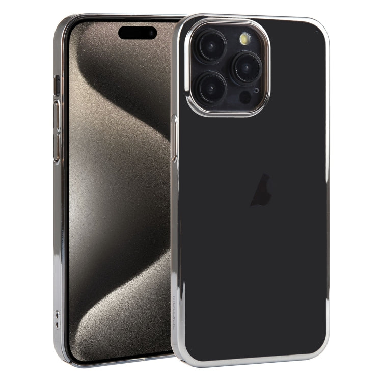 For iPhone 15 Pro Mutural Jiantou Series Electroplating Phone Case(Grey) - iPhone 15 Pro Cases by Mutural | Online Shopping UK | buy2fix