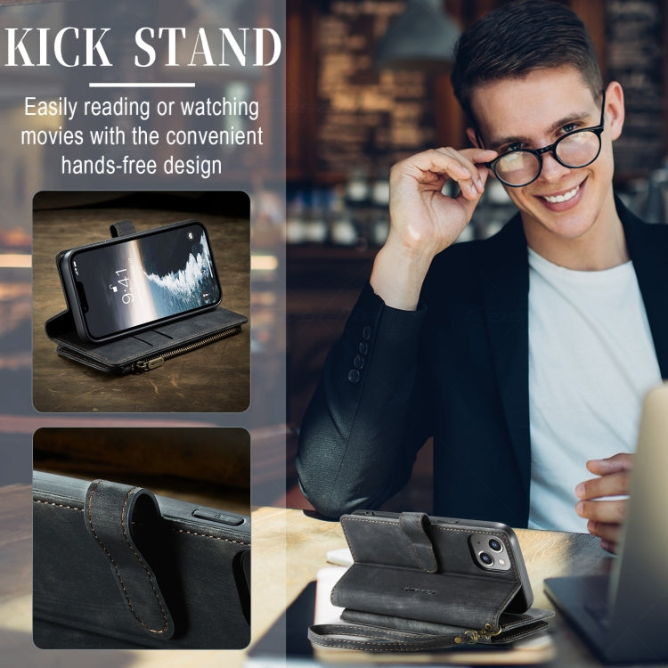 For iPhone 15 CaseMe C30 Multifunctional Leather Phone Case(Black) - iPhone 15 Cases by CaseMe | Online Shopping UK | buy2fix