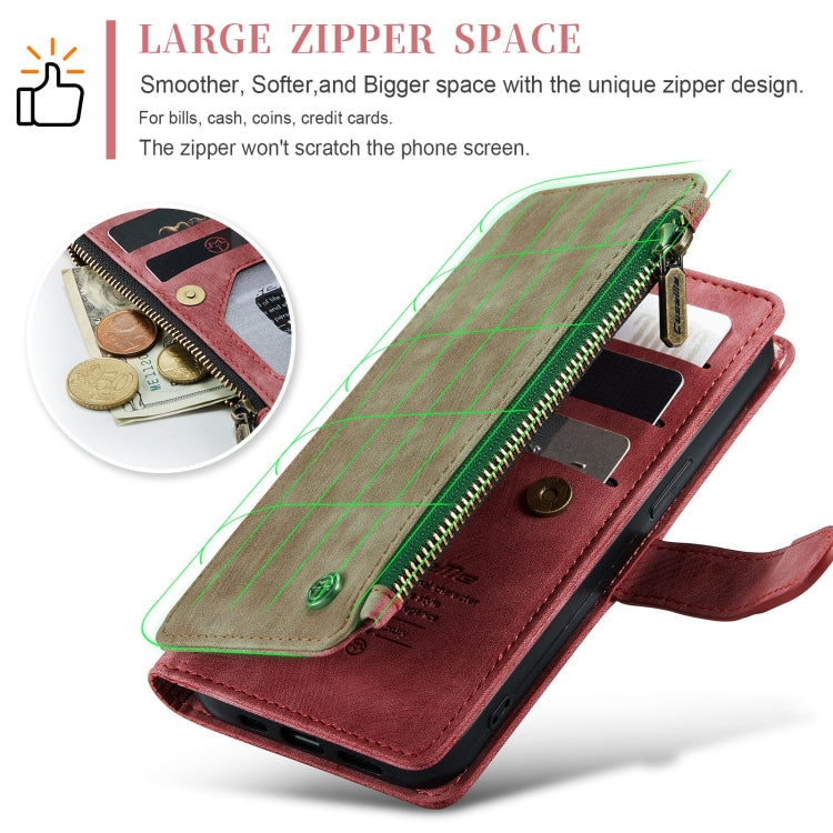 For iPhone 15 Pro CaseMe C30 Multifunctional Leather Phone Case(Red) - iPhone 15 Pro Cases by CaseMe | Online Shopping UK | buy2fix