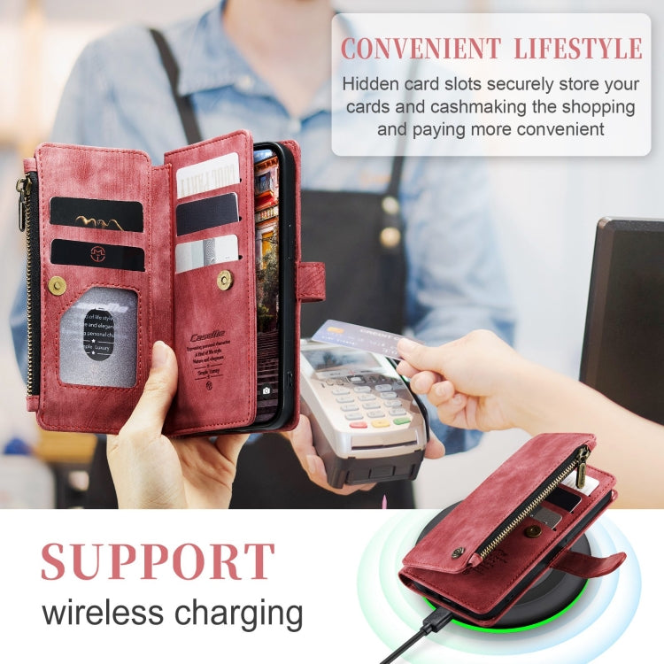 For iPhone 15 Pro CaseMe C30 Multifunctional Leather Phone Case(Red) - iPhone 15 Pro Cases by CaseMe | Online Shopping UK | buy2fix