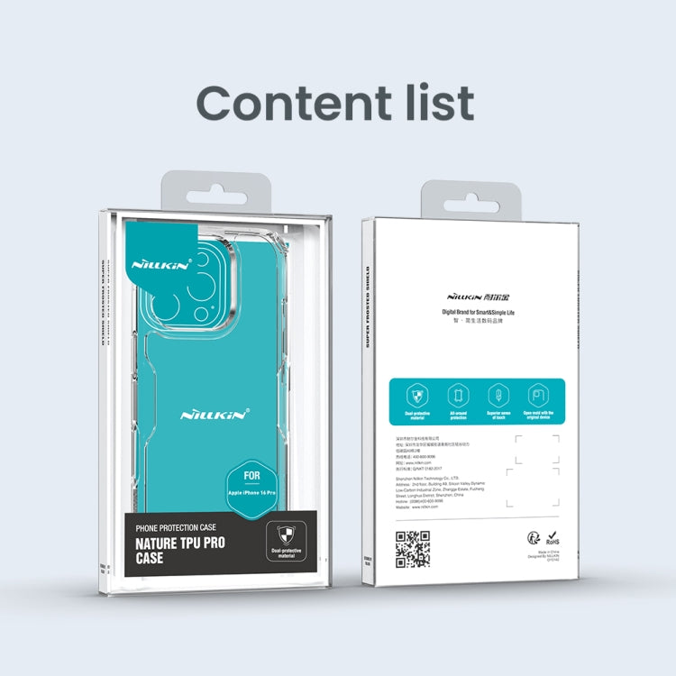 For iPhone 16 Pro NILLKIN Ultra Clear PC + TPU Phone Case(Transparent) by NILLKIN