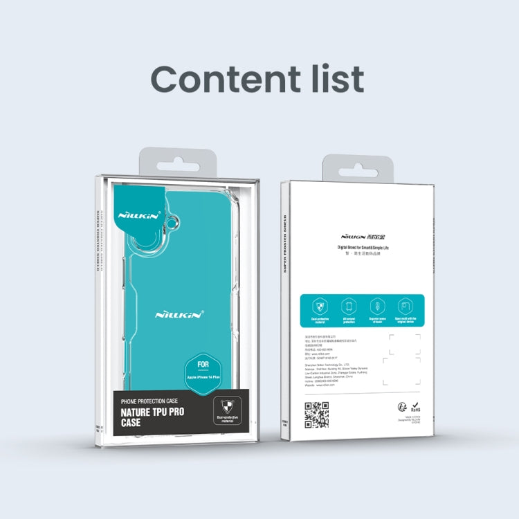 For iPhone 16 Plus NILLKIN Ultra Clear PC + TPU Phone Case(Blue) by NILLKIN
