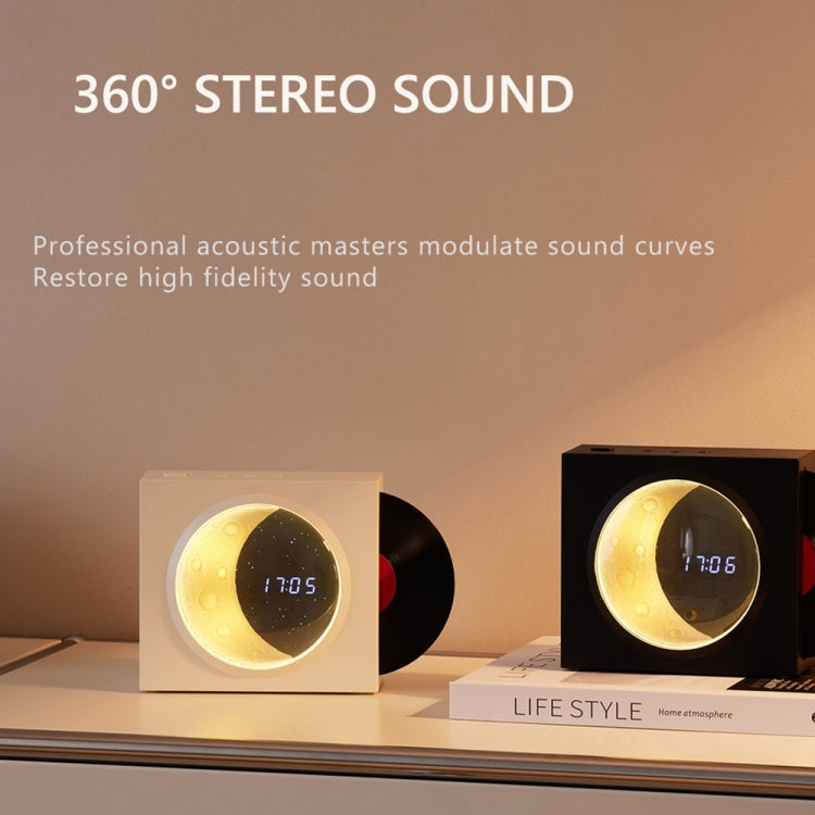 X09 Moon Clock Bluetooth Speaker Desktop Smart Wireless Speaker(Black) - Desktop Speaker by buy2fix | Online Shopping UK | buy2fix