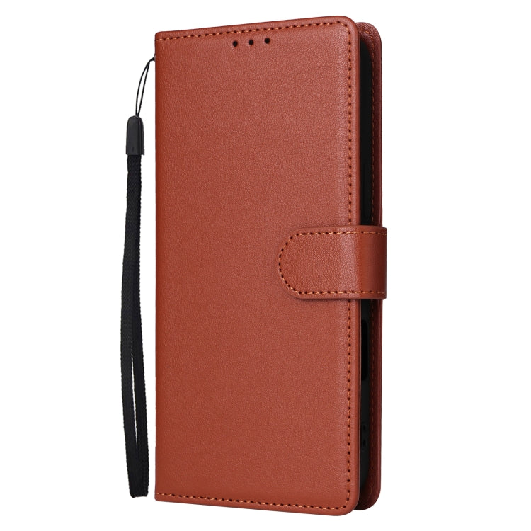 For iPhone 16 3-Card Slots Multifunctional Leather Phone Case(Brown) - iPhone 16 Cases by buy2fix | Online Shopping UK | buy2fix