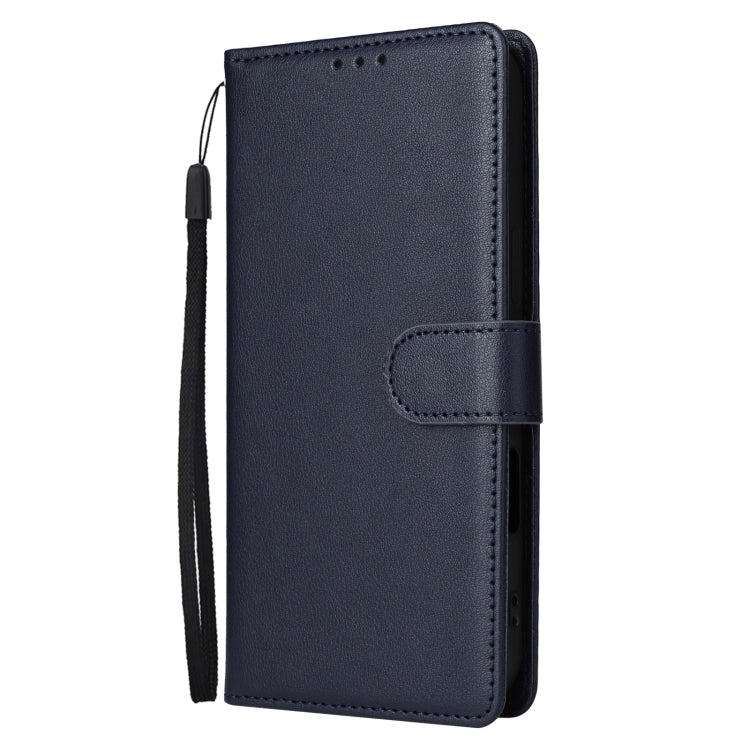 For iPhone 16 3-Card Slots Multifunctional Leather Phone Case(Blue) - iPhone 16 Cases by buy2fix | Online Shopping UK | buy2fix