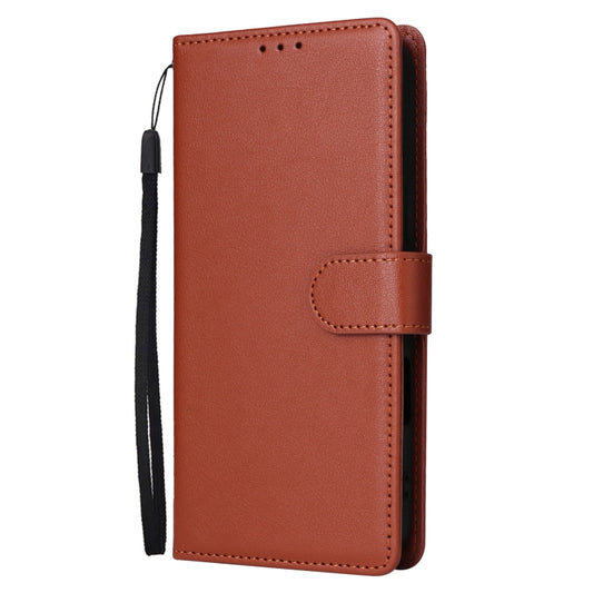 For iPhone 16 Plus 3-Card Slots Multifunctional Leather Phone Case(Brown) by buy2fix