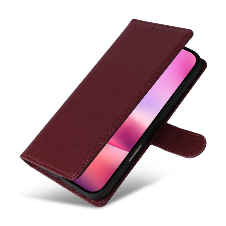 For iPhone 16 Plus 3-Card Slots Multifunctional Leather Phone Case(Wine Red) - iPhone 16 Plus Cases by buy2fix | Online Shopping UK | buy2fix